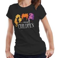 Hocus Pocus Tshirt I Smell Children Semi Fitted Ladies Sanderson Sisters Witch S