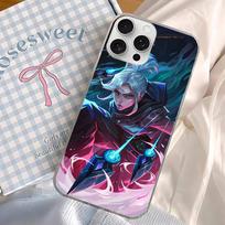 Cartoon Valorant For iPhone 17 Air 16 15 14 13 12 11 Pro Max Plus Phone Case Silvery Satin Glossy Surface iPhone 15 plus
