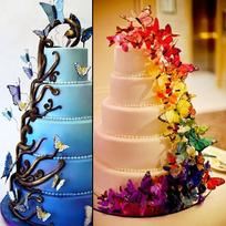 1 Set/20pcs PRECUT Edible Mixed Butterfly Wafer Rice Paper Cake Cupcake Toppers small size