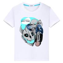 t shirt for kids boy 10years Undertale Game Napstablook Ghost 100%Cotton Tops anime Short tshirt y2k one piece kids clothes girl 100 balta