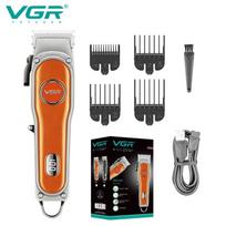 New Men's Hair Removal Device Metal Leather LCD Digital Display Hair Clipper Home Salon Haircut Oily Hair Clipper Strong Power Long Battery Life oranžinė