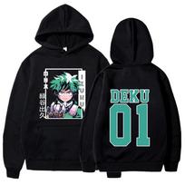 My Hero Academia Deku Printed Autumn Hoodie Vintage Unisex Pullover Men Vintage Graphic Hoody Tops Oversize Clothing S