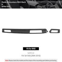 For BMW E60 Series 5 Made of Alcantara Dashboard Panel trument Trim Strip Performance Sticker Car Interior Tuning Accessories White RHD