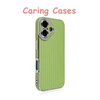 For iPhone 17 Pro Max Case Rice Grain Texture Electroplated Minimalist Luxury Couple Protective Cover with iPhone 15 14 13 12 11 iPhone 16 žalia