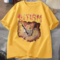 2026 Autistiškas Juokingas Skeletas Marškinėliai Moterims Autizmo Memas Grafiniai Marškinėliai Harajuku Mada Vintage Marškinėliai Unisex Gatvės Apranga 4XL