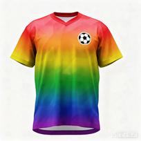 2026 kvėpuojantis futbolo žaidimo viršus, vaivorykštės spalvos džemperis, greitai džiūstantis sportinis marškinėlis, tinkamas sporto treniruotėms XXS