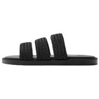 Zara Fashionable Open-Toe Woven Strap Anti-Rub Slide Sandals Men Sandals Black 2700620800 45