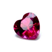 1.52 Ct NATURAL Red RUBY Heart Shape Loose Gemstone 6x6 MM CERTIFIED 15.7 mm approx raudona