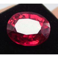 NATURAL Loose Gemstones 8.00 Ct RED Ruby Oval Shape CERTIFIED 14.4 mm approx raudona