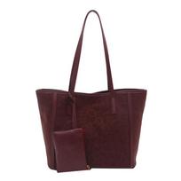 Women's new trendy tote bag, shoulder bag, square bag, fashiable and versatile, large capacity leopard print commuting bag (30cm<Max Length<50cm) raudona
