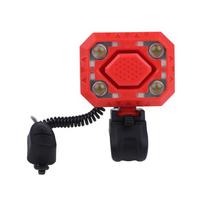 Bike Light Electronic Bell Mountain Bike Horn Type-C Rechargeable Cycling Warning Lamp Cycling Headlight For Night Safety Riding raudona