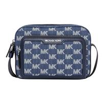 MICHAEL KORS COOPER EW brand logo printed all over cotton shoulder bag regular men's blue mėlyna