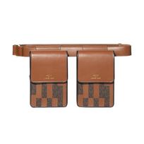MICHAEL KORS x ASHYA joint model flip closure leather waist bag mini men and women same style couple model brown ruda