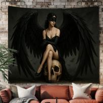 Dark Angel tapestry 75x100 juoda