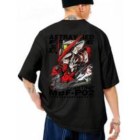 Short Sleeve Heresy Gundam Men's Feeling T-shirt Summer Round Neck Heavy Cotton Men's Trend Shirt S