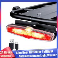 Bike Rear Reflector Taillight MTB Bike Luggage Rack Battery Powered Rear Seat Reflective Safety Taillight Bike Accessories 1 Set Taillight