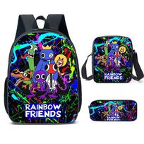 Rainbow Friend School Bag Rainbow Friend Three-Piece Set Elementary School Children'S Cartoon Backpack Satchel Backpack