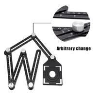 31*5.5*2.6cm 6 Folding Metal Measuring Ruler Drill Guide Openings Locator Multi Adjustable Angle Ruler Tile Hole Locator