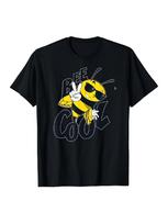 Men S & S Bee Cool Bumblebee Graphic T Shirt Retro Inspired Black Crew Neck Tee with Honeycomb & Bee Print Soft Breathable Fabric Slight Stretch S to S įvairiaspalvis