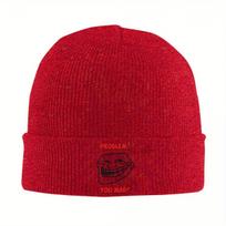 New U Mad Bro Problem Troll Rage Face Comic Meme Trollfac Knitted Hat For Women Unisex Beanie Winter Hat Crochet Caps