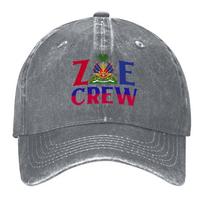 New Haitian Haiti Funny Quote Zoe Crew Haitian Heritage Baseball Cap Anime Hip Hop Unisexs big size hat Womens Beach Unisexs