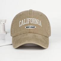 Vintage Washed California West Coast Embroidered Baseball Cap  Adjustable Outdoor Casual Sun Hat  Camping  Fishing