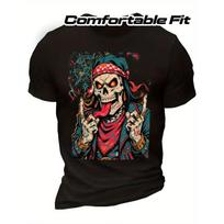 European Sizes Men'S & Women'S Skeleton Pirate Graphic T-Shirt - Soft Breathable Crew Neck Short Sleeve Tee with Skull & Crossbones S įvairiaspalvis