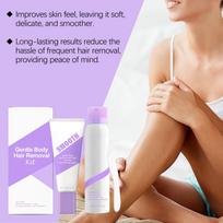 Gentle Body Hair Removal Kit Hair Removal Spray Hair Removal Cream and Scraper for Smooth Skin Suitable for Body Use One Size