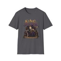 King Jester Throne Illustration T-Shirt | Medieval Joker Design S įvairiaspalvis