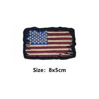 American German Flag Embroidery Velcro Badge Armband Military Fan Morale Badge Backpack Clothes Patch Stickers