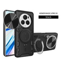 Case For Honor Magic 6 Pro Window Flip Magnetic Ring Stand Shockproof Full Edge Protection Cover Trendy Men Women Honor Magic6 Pro juoda