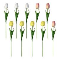 Tulip Night Light Bouquet, Glowing Artificial Flowers with Petals, Handheld LED Lamp for Home Bedroom Decor, Valentine's Day Gift for Women Her 10pcs