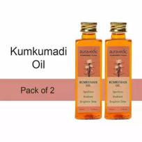 2 X Auravedic Kumkumadi aliejus su grynu šafranu odos skaistinimui ir spindesiui, 100ml