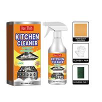 Jue Fish Kitchen Grease Cleaner Multi-Action Cleaning Kitchen Hood Cooktop Heavy Duty Stubborn Stains 120ml