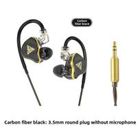 Į ausis įdedamos įkišamos laidinės ausinės su keičiamu laidu, skirtos monitoringui, aukštos garso kokybės, audiogrado HiFi laidinės triukšmą slopinančios ausinės No microphone juoda