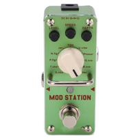 Gitaros efektų pedalas MOD STATION 11 efektų moduliacijos ansamblis su metaliniu korpusu žalias