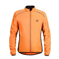 Men Women Lightweight Jacket Waterproof Windbreaker Bicycle Cycling Sport Jacket S oranžinė