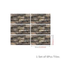 Retro PVC plytelių sienos lipdukas lipnus svetainei virtuvei vandeniui atspari ir drėgmei atspari sienų dekoracija lipnus tapetas 6 pieces