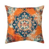 Boho stiliaus retro raštuotas sofos pagalvės užvalkalas, trumpo pliušo pagalvės užvalkalas 45 * 45Cm (without pillow core) beige