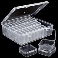 Diamond Art Storage, Bead Organizer Box And Storage Plastic Case With Hinged Lid mėlyna