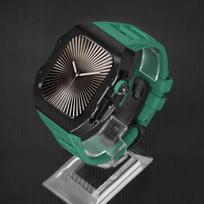 Luxury Modification Kit for Apple Watch 10 46mm 42mm Butterfly Buckle Stainless Steel Case for Iwatch Ultra2 1 49mm Fluororubber iwatch Ultra2 1 49mm