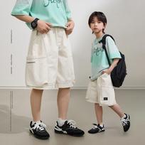 Boys' Contrast Stitch Workwear Shorts 160 abrikosas