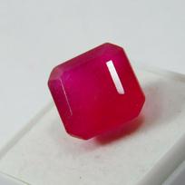 Natural Red REAL Ruby 9.20 Carat CERTIFIED Square Shape Loose Gemstone RING SIZE 12 mm Approx. raudona
