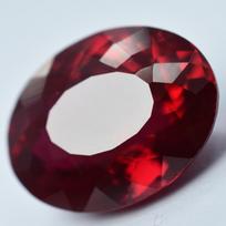 17.85 Carat Natural Ruby Oval Cut CERTIFIED Bloody Red Loose Gemstone 17.4 mm approx raudona