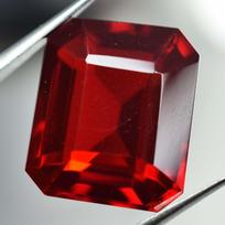 8.48 Ct NATURAL Ruby CERTIFIED High Quality Loose Gemstone Red EMERALD SHAPE 13.3 mm approx raudona