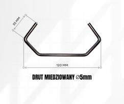 30Szt - Zawieszki Haki Lakiernicze C - Drut Miedziowany Ø5Mm Długość 120Mm
