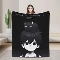 Omori Funny Sunny Blankets Quality Soft Video Games Throw Blanket Autumn Decorative Living Room Aesthetic Bedspread 100x150cm
