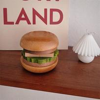 Fun solid wood burger coaster wooden craft fruit plate tea mat home storage desktop multi-functional ornament