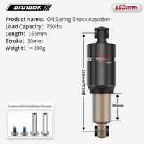 BANBOK MTB Bike Hydraulic Shock Absorbers 750/1000LBS Aluminum Alloy Rear Shock Absorbers 125/150/165/190 MM Scooter Parts 165mm x 750lbs