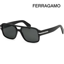 Sunglasses SF1038S 001 Black Square Horn-rimmed Double-bridge Fashion